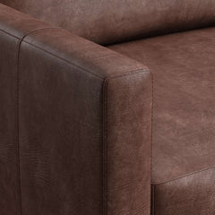Antalya Modern Wood Frame 3- Seater Leather Sofa