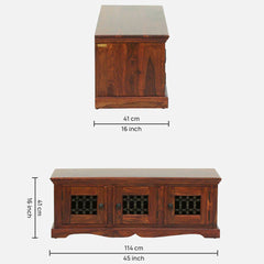 Sheesham Wood Bench In Honey Oak Finish