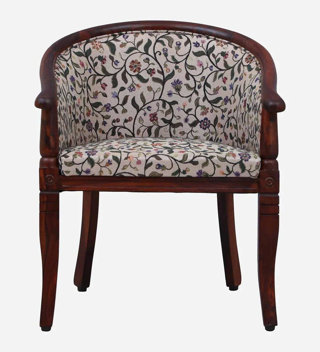 Classic Sheesham Wood Arm Chair In Multicolor & Honey Oak Finish