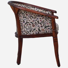 Classic Sheesham Wood Arm Chair In Multicolor & Honey Oak Finish
