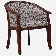 Classic Sheesham Wood Arm Chair In Multicolor & Honey Oak Finish
