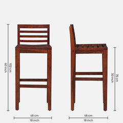 Wooden Living Room Chair - Honey Oak Finish