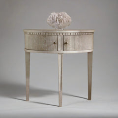 Clara Half Round Wooden Console Table