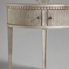 Clara Half Round Wooden Console Table