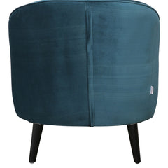Elizabeth Premium Velvet Fabric Teal Color Barrel Chair