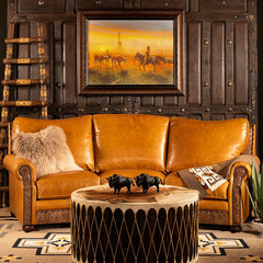 Lucerne Curved Leather Sofa