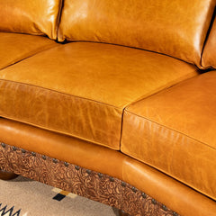 Lucerne Curved Leather Sofa