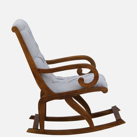 Modern Solid Wood Rocking Chair in Natural Finish