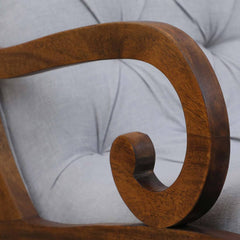 Modern Solid Wood Rocking Chair in Natural Finish