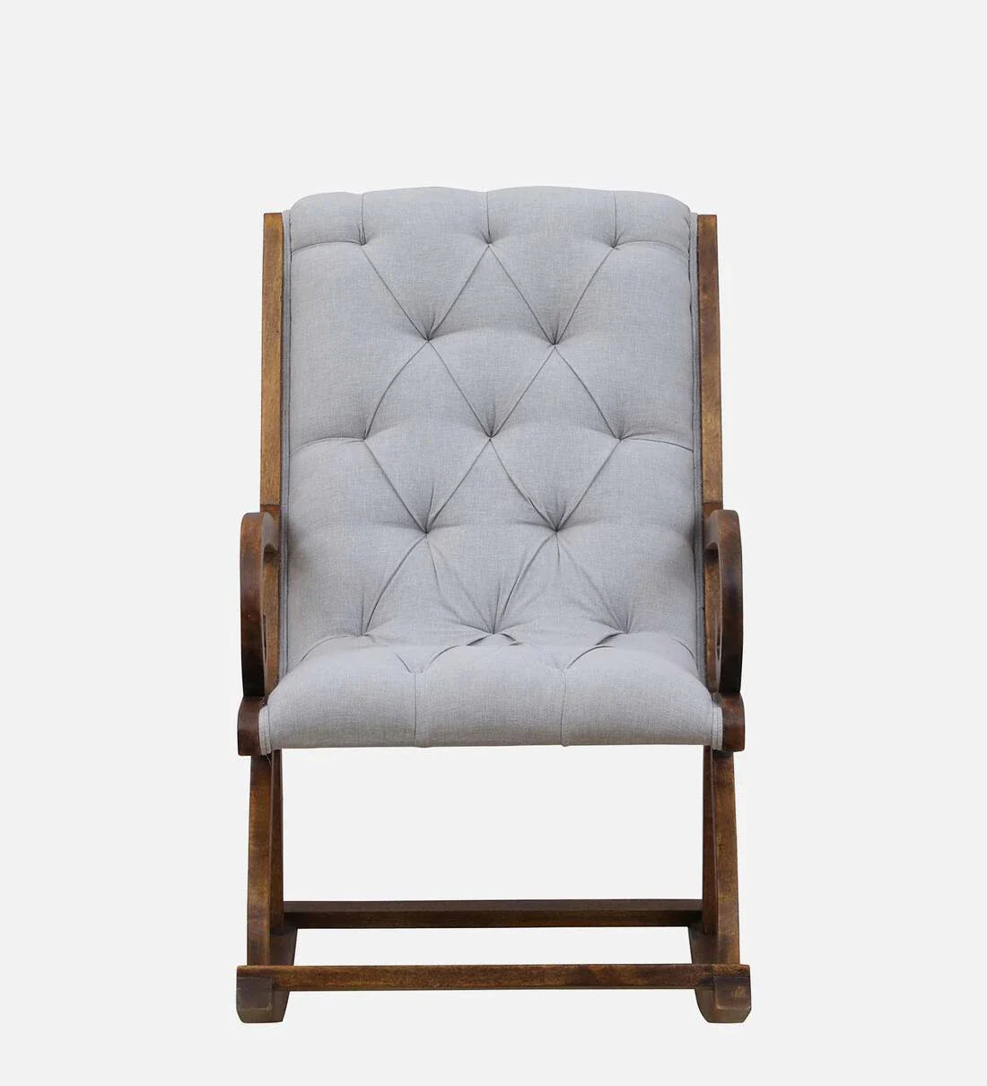 Modern Solid Wood Rocking Chair in Natural Finish