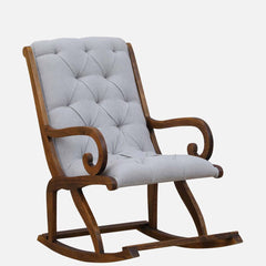 Modern Solid Wood Rocking Chair in Natural Finish