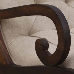 Classic Sheesham Wood Rocking Chair in Provincial Teak Finish