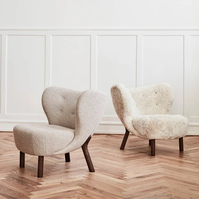 Modern Solid Wood Curved Lounge Chair