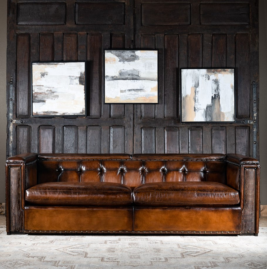 Trieste Architect Leather Sofa