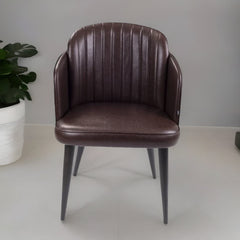 Classic Sheesham Wood & Leather Dining Chair