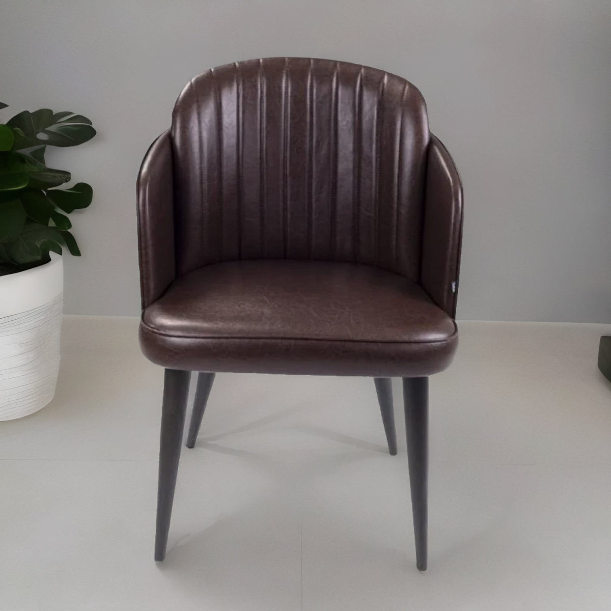 Classic Sheesham Wood & Leather Dining Chair
