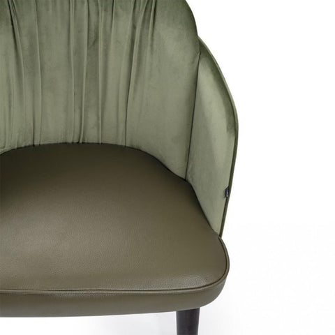 Classic Sheesham Wood & Velvet Arm Chair