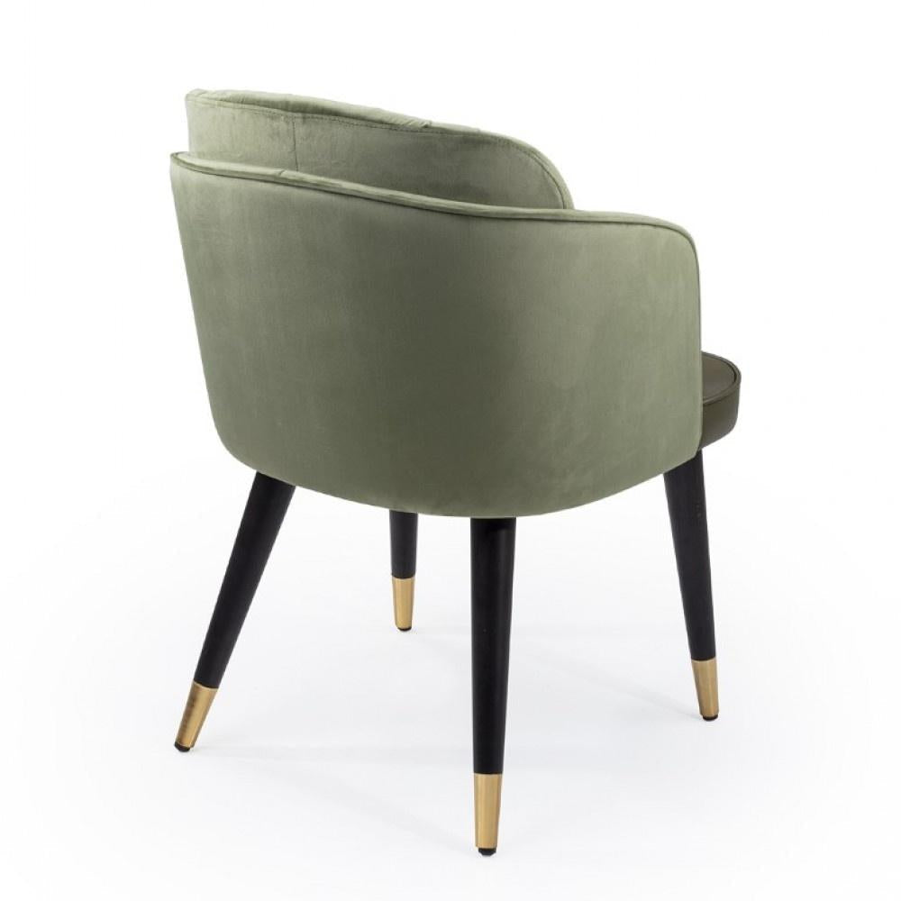 Classic Sheesham Wood & Velvet Arm Chair