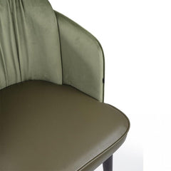 Classic Sheesham Wood & Velvet Arm Chair