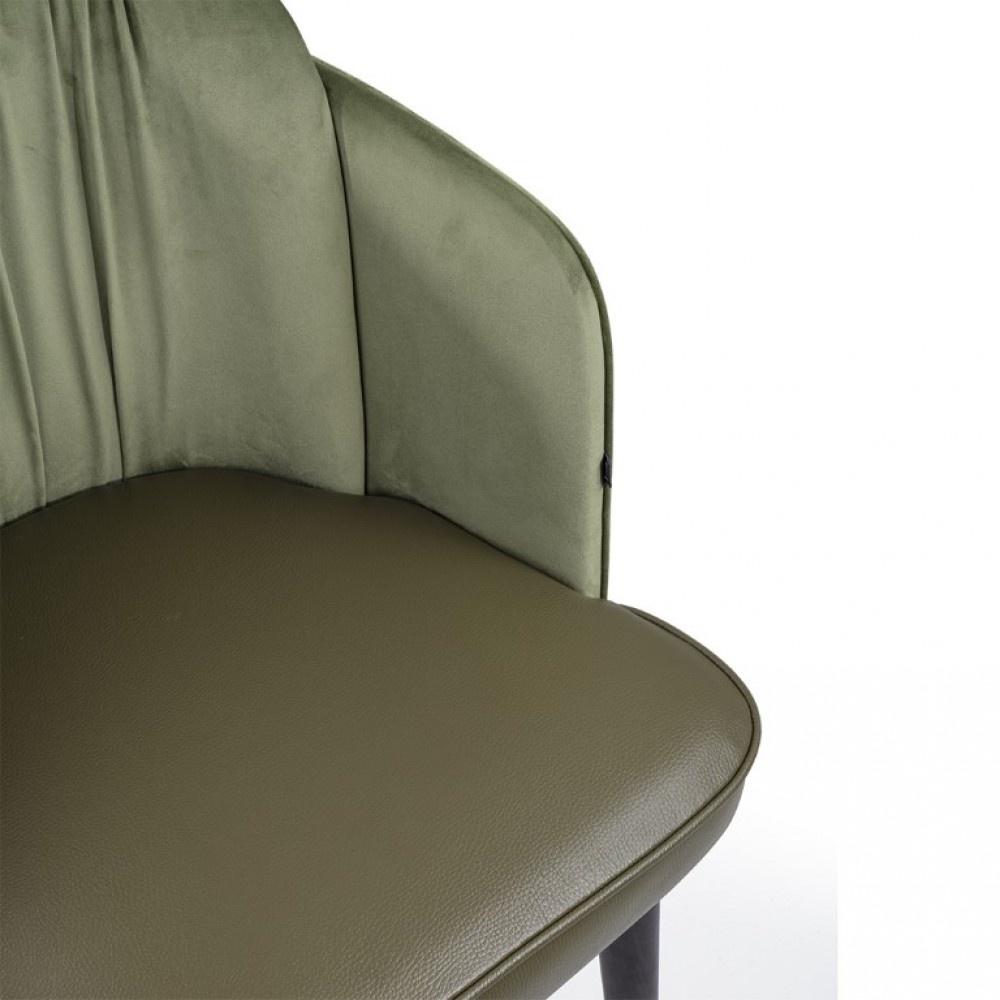 Classic Sheesham Wood & Velvet Arm Chair