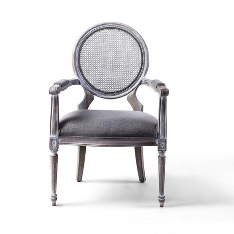 Classic Solid Wood Rattan Arm Chair