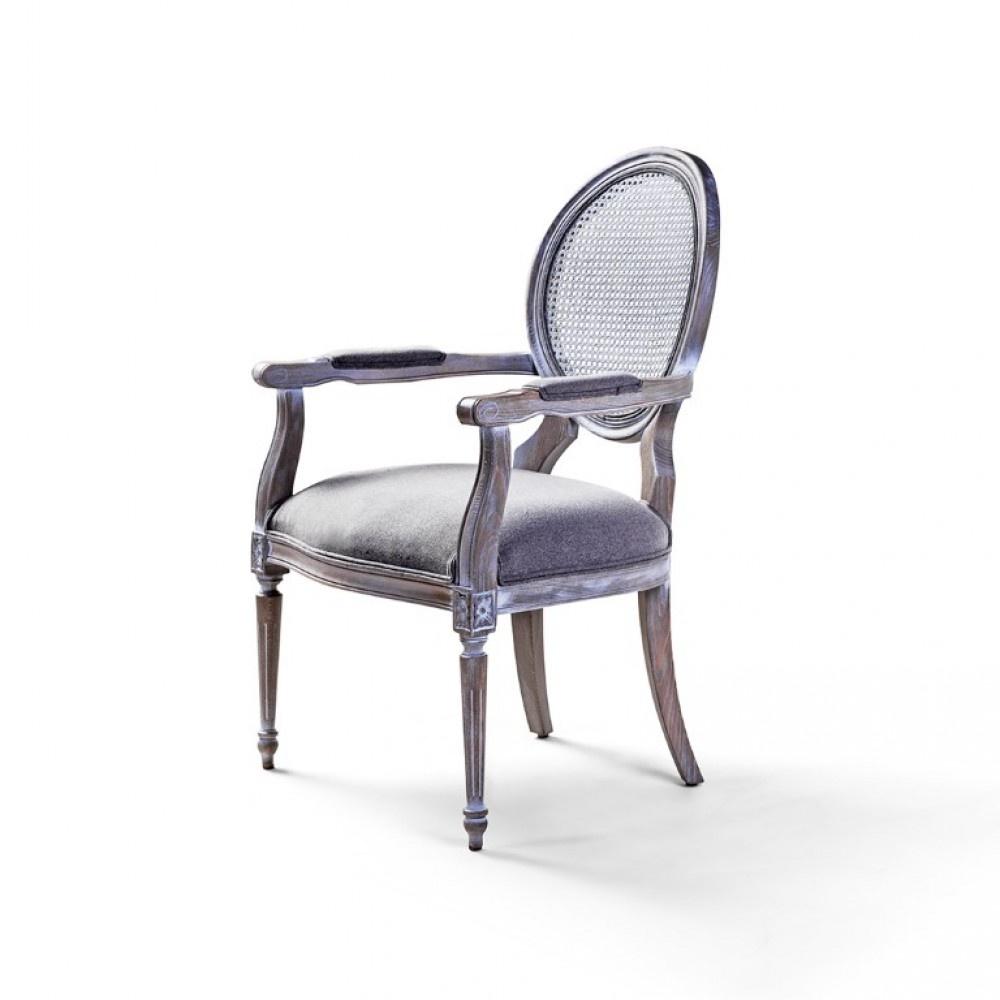 Classic Solid Wood Rattan Arm Chair