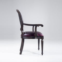 Classic Solid Wood Rattan Arm Chair