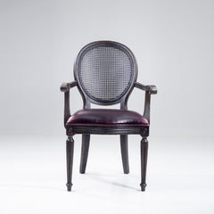Classic Solid Wood Rattan Arm Chair