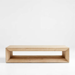 Contemporary Solid Wood Natural Finish Coffee Table