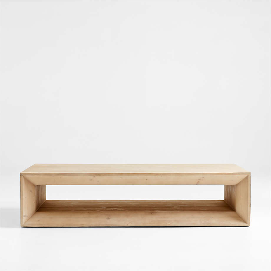 Contemporary Solid Wood Natural Finish Coffee Table
