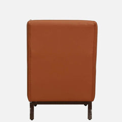 Classic  Leatherette Wing Chair In Tan Colour