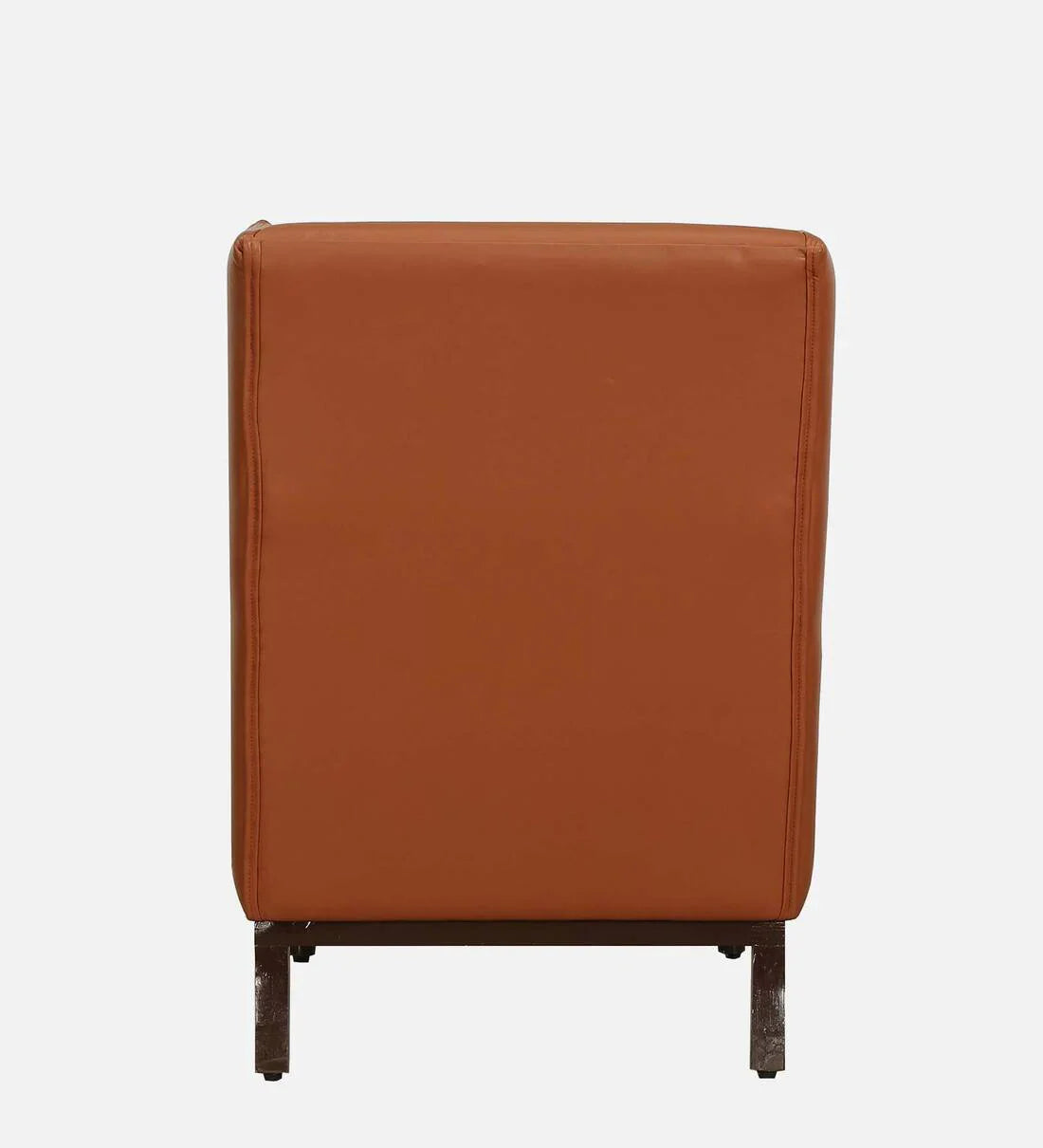 Classic  Leatherette Wing Chair In Tan Colour