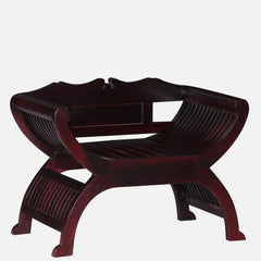 Classic Sheesham Wood Arm Chair In Passion Mahogany Finish