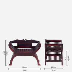 Classic Sheesham Wood Arm Chair In Passion Mahogany Finish