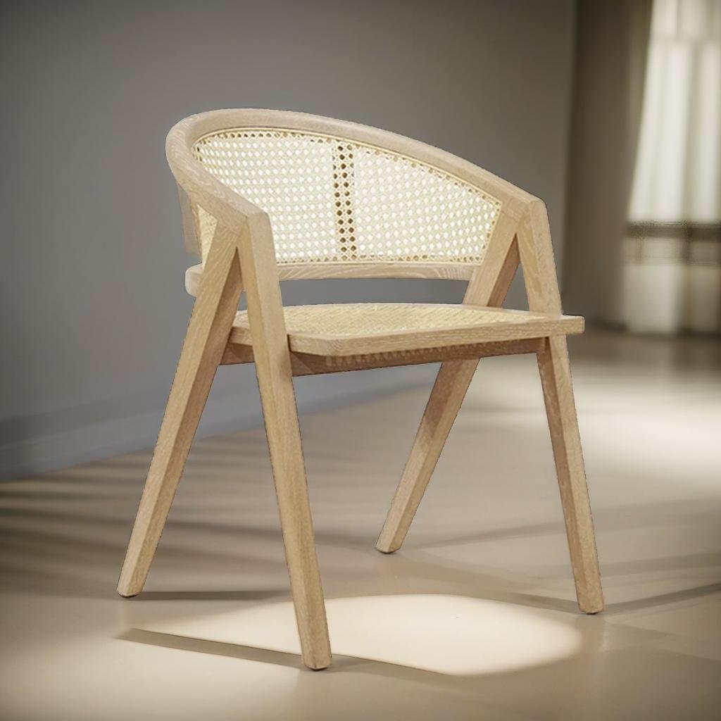 Rattan Cane Solid Wood Chair