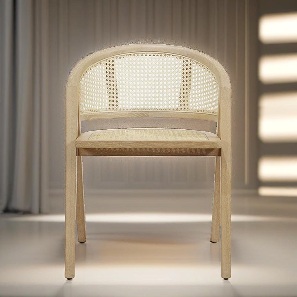 Rattan Cane Solid Wood Chair