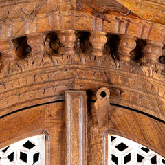 Cairo Hand Carved  Arched Mango Wood Wardrobe