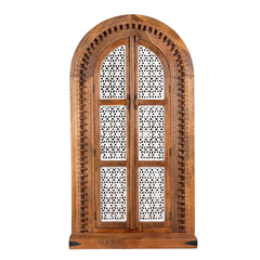 Cairo Hand Carved  Arched Mango Wood Wardrobe
