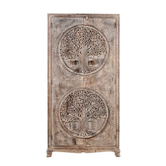 Cairo Hand Carved Tree Of life Design Mango Wood Wardrobe